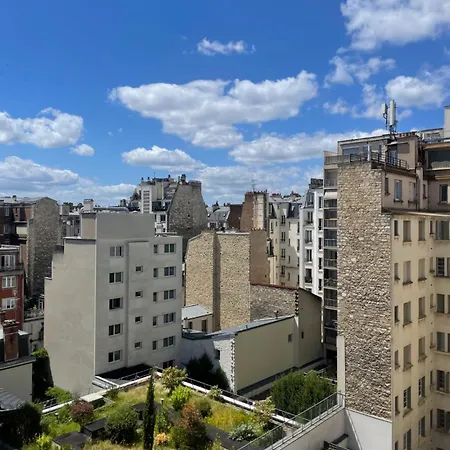 Charmant Studio Perche Sur Les Toits, 16 Eme Quartier Calme Securise- Proche Quai Seine Roland Garros Paris Exterior foto